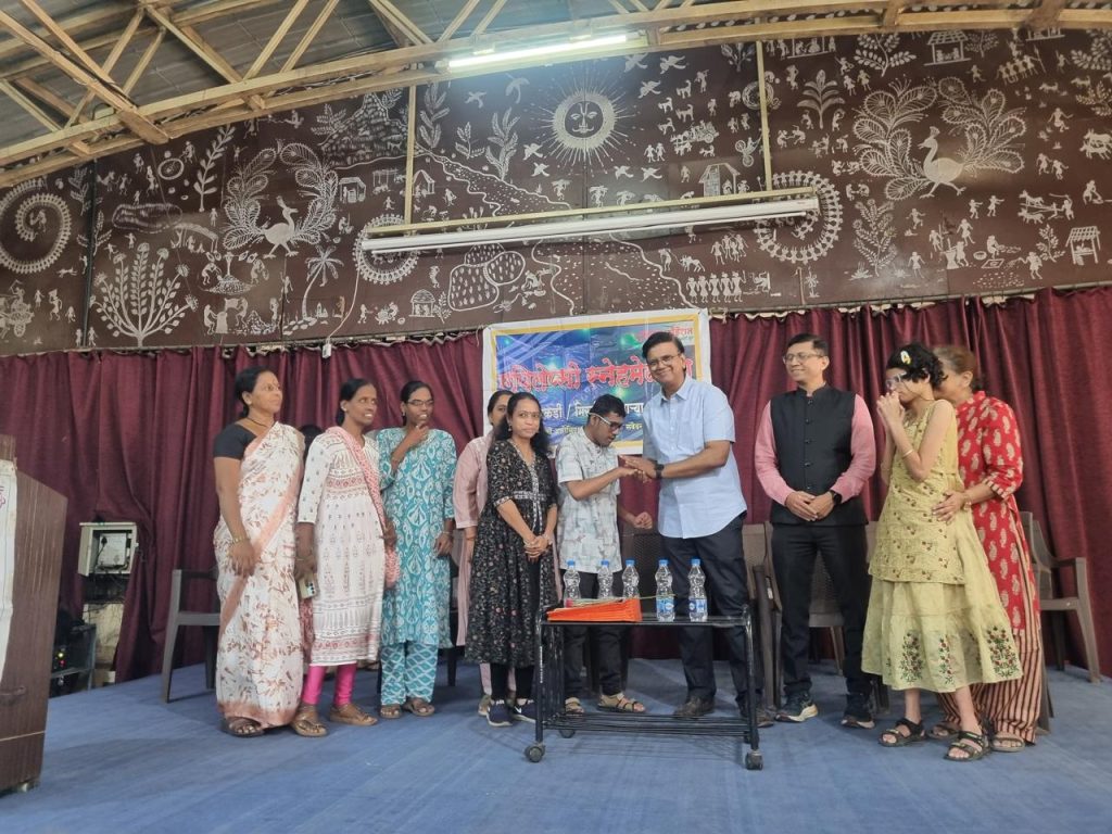 People gathering on stage during the matrimonial meet